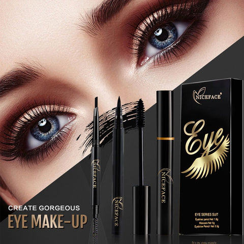 Eye Makeup set Liquid Eyeliner Pencil Waterproof Mascara Eyebrow Pencil Set Professional Eyes cosmetic Women Fashion makeup