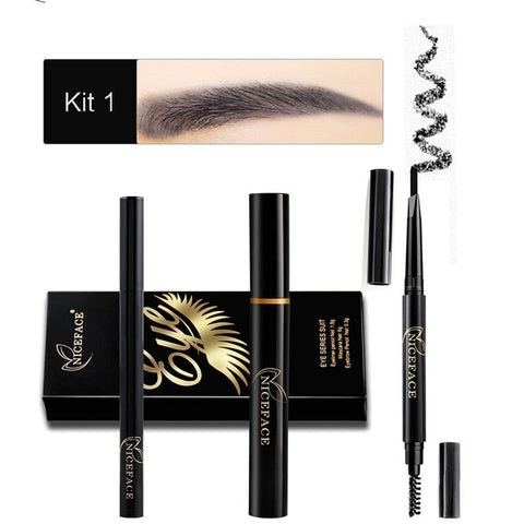 Eye Makeup set Liquid Eyeliner Pencil Waterproof Mascara Eyebrow Pencil Set Professional Eyes cosmetic Women Fashion makeup