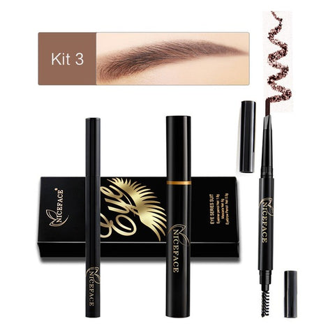Eye Makeup set Liquid Eyeliner Pencil Waterproof Mascara Eyebrow Pencil Set Professional Eyes cosmetic Women Fashion makeup