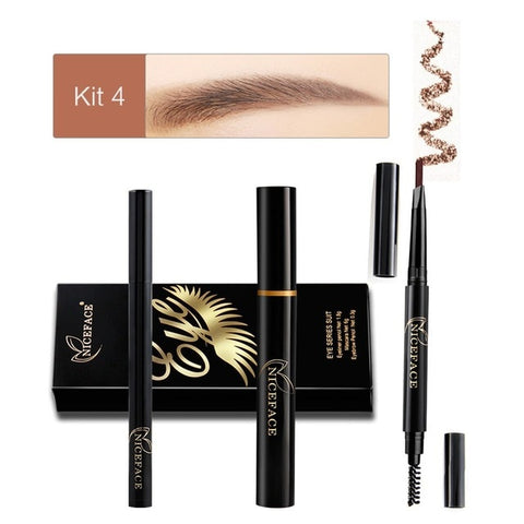 Eye Makeup set Liquid Eyeliner Pencil Waterproof Mascara Eyebrow Pencil Set Professional Eyes cosmetic Women Fashion makeup