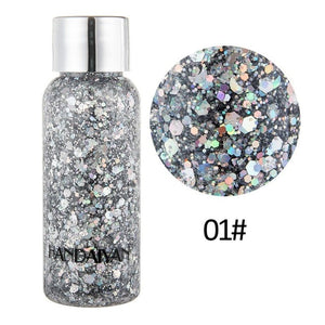 Holographic Mermaid Glitter Eyeshadow Gel Body Face Eye Liquid Loose Sequins Pigments Makeup Cream Festival Gems Cosmetics Tools