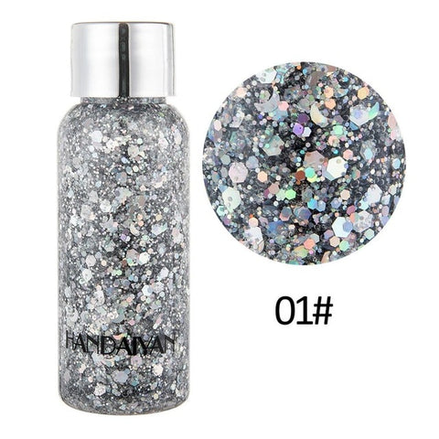 Holographic Mermaid Glitter Eyeshadow Gel Body Face Eye Liquid Loose Sequins Pigments Makeup Cream Festival Gems Cosmetics Tools