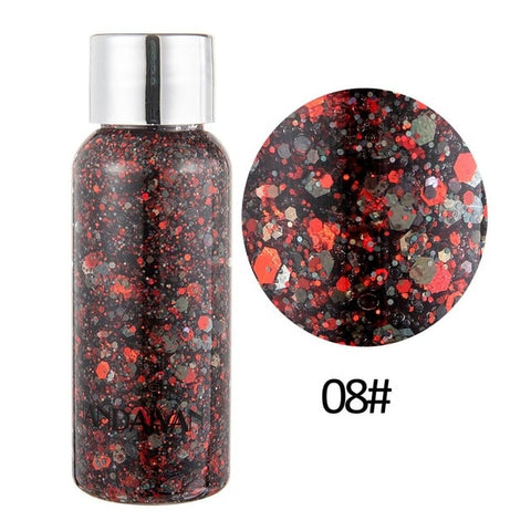 Holographic Mermaid Glitter Eyeshadow Gel Body Face Eye Liquid Loose Sequins Pigments Makeup Cream Festival Gems Cosmetics Tools