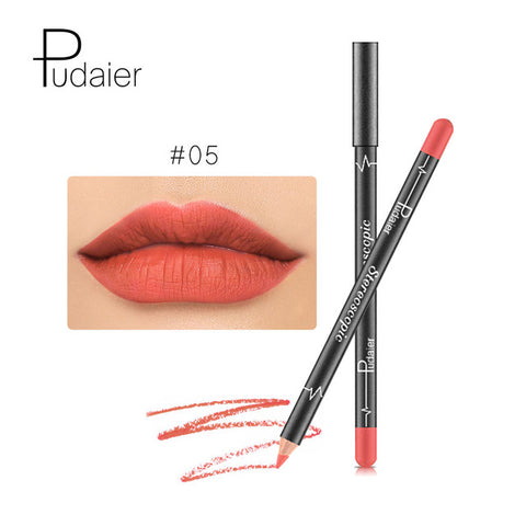 12 Colors/Set Sexy Matte Lip Stick Lipliner Lip Liner Pencil Matt Nude Lipsliner Pen Set Beauty Makeup Tool Cosmetic