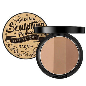 3 Colors Face Highlighter Contour Powder Palette Stereoscopic Five Senses v Shaped Face Bronzers Highlighter Powder