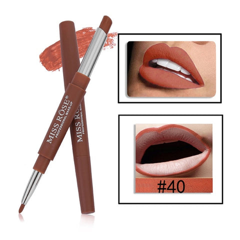 Miss Rose Lipstick Lip Liner Matte Lip Pencil 20 Colors Long-lasting Waterproof Moisturizing lips Makeup Contour Cosmetics TSLM1
