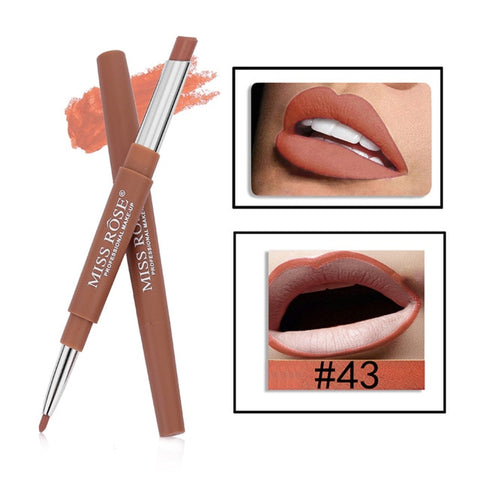 Miss Rose Lipstick Lip Liner Matte Lip Pencil 20 Colors Long-lasting Waterproof Moisturizing lips Makeup Contour Cosmetics TSLM1