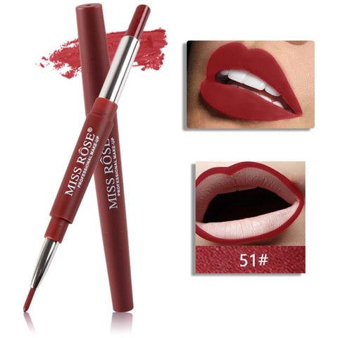 Miss Rose Lipstick Lip Liner Matte Lip Pencil 20 Colors Long-lasting Waterproof Moisturizing lips Makeup Contour Cosmetics TSLM1
