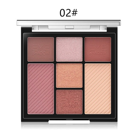 7-Color Makeup Set Eyeshadow Blush Palette Waterproof Smudge-Proof Brighten Skin Color Eye Shadow Blusher Hot