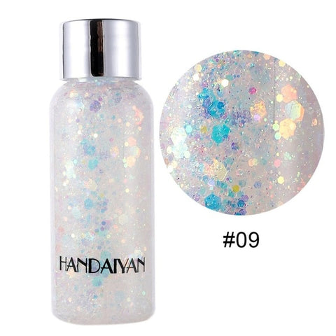 Holographic mermaid glitter eye shadow gel body eye liquid loose sequins cosmetic cream festival gem