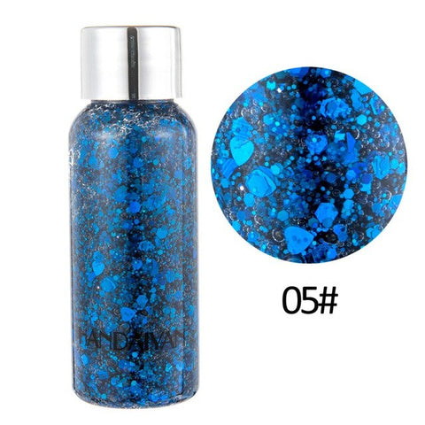 Holographic Mermaid Glitter Nail Hair Eye Face Body Glitter Gel Art Liquid Flash Sequins Cream Party Festival Decoration