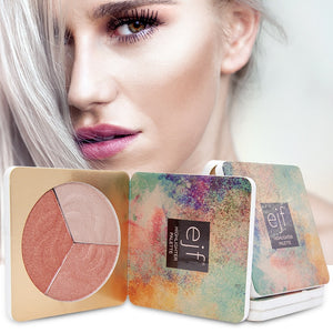 3 Colors Beauty Makeup Shimmer Highlighter Iluminador Contouring Face Cosmetics Pressed Powder Highlight Palette Brighten Skin