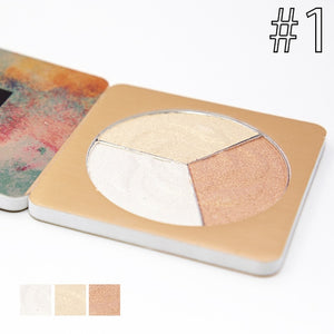 3 Colors Beauty Makeup Shimmer Highlighter Iluminador Contouring Face Cosmetics Pressed Powder Highlight Palette Brighten Skin