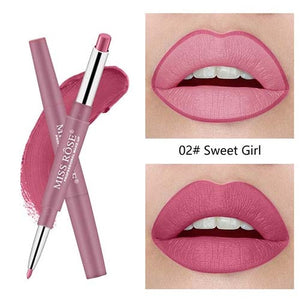 MISS ROSE Multifunctional Lipstick Pencil Moisturizing Matte Lip Waterproof Lasting Color Sexy Red Lip Stick Lip Liner Lipstick