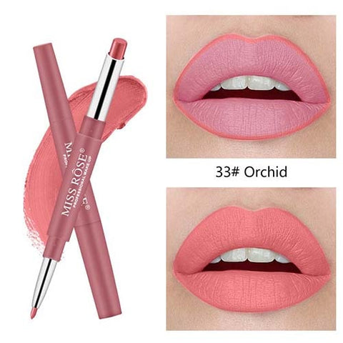 MISS ROSE Multifunctional Lipstick Pencil Moisturizing Matte Lip Waterproof Lasting Color Sexy Red Lip Stick Lip Liner Lipstick