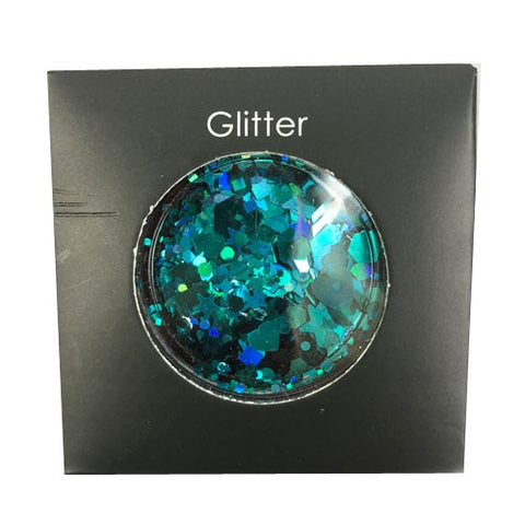 Cosmetic Glitter For Face, Body ,Hair - Chunky Silver Holographic Glitter Mix Essential Festival and Rave Beauty Makeup Glitter