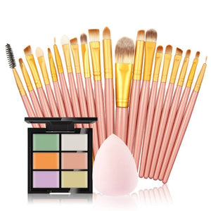makeup brushes Set +6 Colors Concealer Palette maquiagem Puff Face Contour concealer Cosmetic Make Up Tools Brushes for make-up