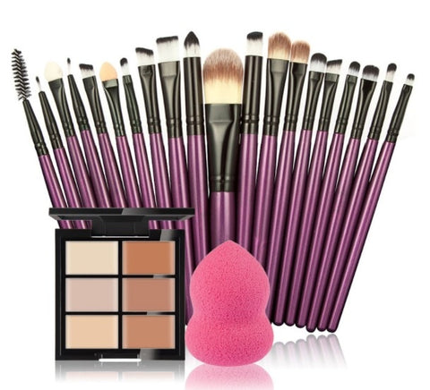 makeup brushes Set +6 Colors Concealer Palette maquiagem Puff Face Contour concealer Cosmetic Make Up Tools Brushes for make-up