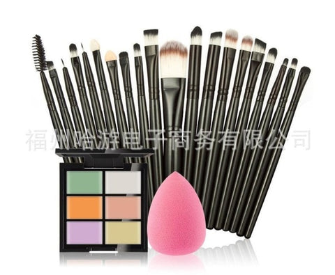 makeup brushes Set +6 Colors Concealer Palette maquiagem Puff Face Contour concealer Cosmetic Make Up Tools Brushes for make-up