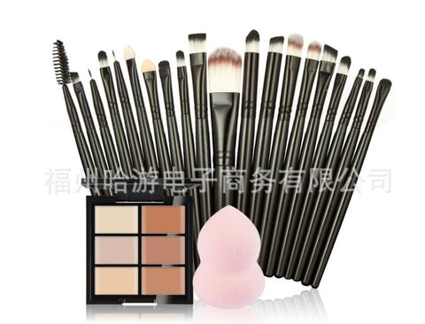 makeup brushes Set +6 Colors Concealer Palette maquiagem Puff Face Contour concealer Cosmetic Make Up Tools Brushes for make-up