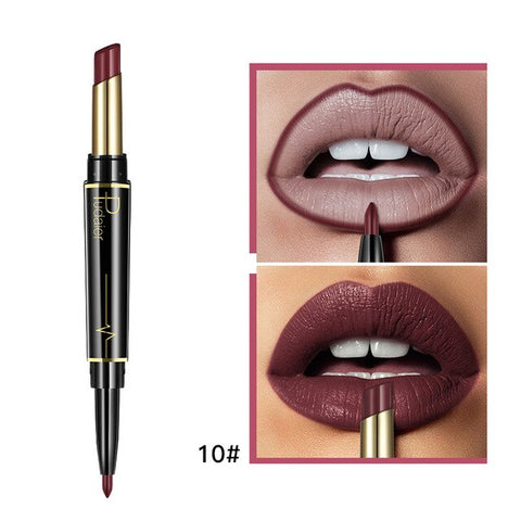 1PC Double Head Lip Liner Waterproof Moisturizing Lips Lipstick Long Lasting Colorled Matte Lip Pencil Cosmetic Dropshipping