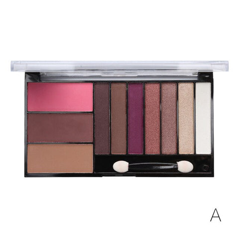 Makeup Set Multi-function 18 Color Eyeshadow Palette + Blusher + 3 Color Lipstick + Eyebrow Cake + Concealer + Bronzer