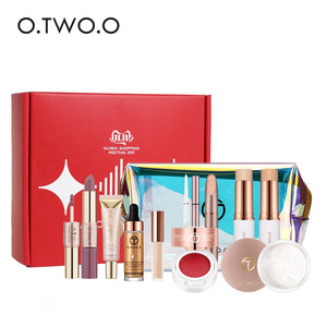 O.TWO.O 12pcs Makeup Set For Daily Use Include Highlighter Foundation Blusher Eyebrow Mascara Concealer Lipstick For Women Gift