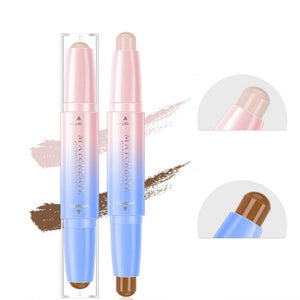 Double-ended Bronzer 2 In 1 Contouring Stick Contour Highlighter 3D Face Concealer Cream Makeup Full Cover Blemish Maquiagem