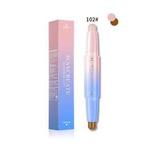 Double-ended Bronzer 2 In 1 Contouring Stick Contour Highlighter 3D Face Concealer Cream Makeup Full Cover Blemish Maquiagem