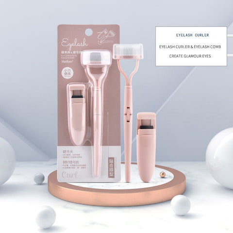 New Eyelash Curler Set Steel Needle Eyelash Brush Partial Eyebrow Clip Eye Makeup Tools