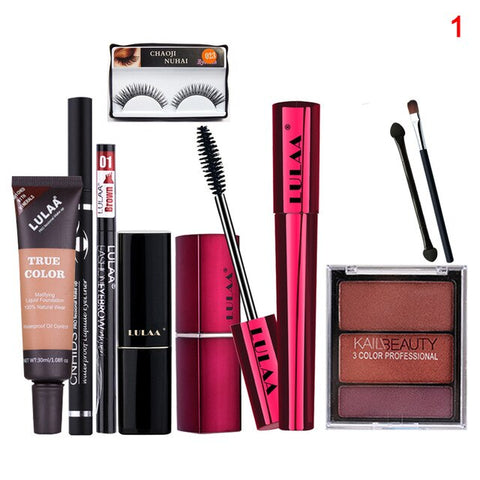 9 Piece Set Makeup Waterproof Concealer Combination Natural Lipstick Eyeshadow Complete Set Cosmetic KG66