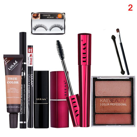 9 Piece Set Makeup Waterproof Concealer Combination Natural Lipstick Eyeshadow Complete Set Cosmetic KG66