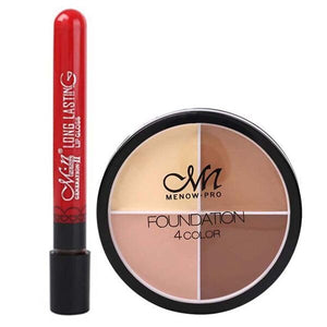 MENOW Makeup Set 1pcs 4color Concealer Sexy Lip Gloss Cosmetic Combination Drop ship