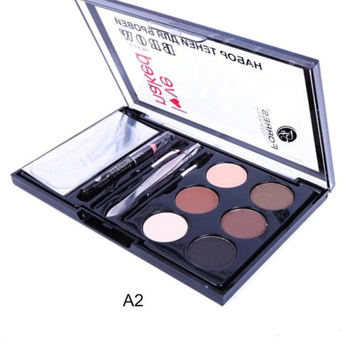 6 Colors Eyebrow Powder With Eyebrow Brush Eyebrow Spiral Head Eyebrow Brush Eyebrow Makeup Accessory Makeup Sets