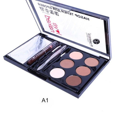 6 Colors Eyebrow Powder With Eyebrow Brush Eyebrow Spiral Head Eyebrow Brush Eyebrow Makeup Accessory Makeup Sets