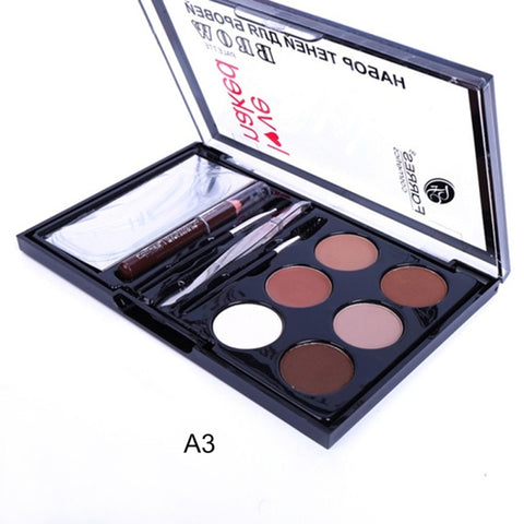 6 Colors Eyebrow Powder With Eyebrow Brush Eyebrow Spiral Head Eyebrow Brush Eyebrow Makeup Accessory Makeup Sets