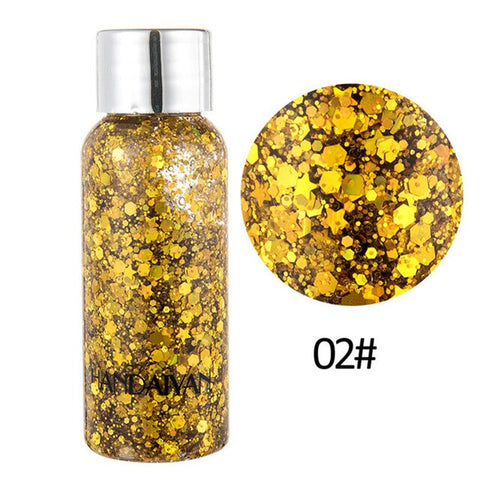 HANDAIYAN Mermaid Sequins Glitter Shimmer Festival Hyperbolic Tattoo For Face Highlighter Gloss Body Milk Hair Makeup Maquiagem