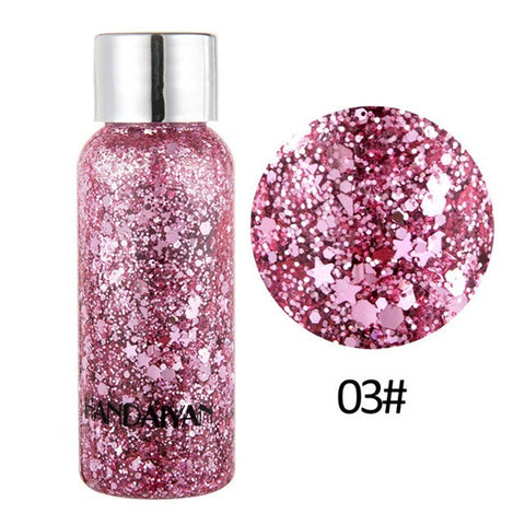 HANDAIYAN Mermaid Sequins Glitter Shimmer Festival Hyperbolic Tattoo For Face Highlighter Gloss Body Milk Hair Makeup Maquiagem