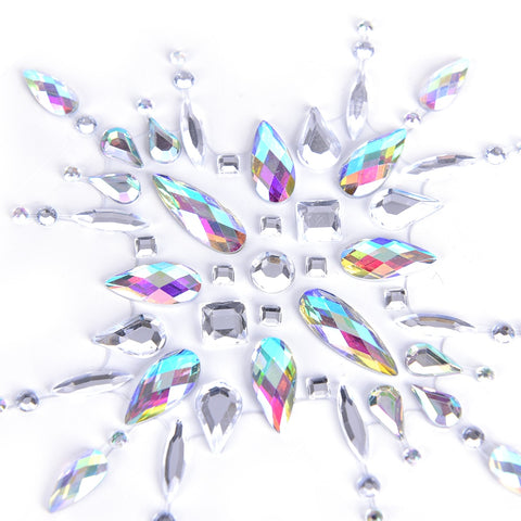 17.5*14cm Body Paint Crystal Nipple Women Cover Adhesive Stickers Breast Bra Pasties Accessories