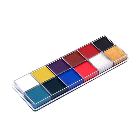 Body Paint 12 Color Face Painting DIY Body Tattoo Paint Tool Oil Face Fancy Painting Party Painting Makeup Halloween Beauty O5W1