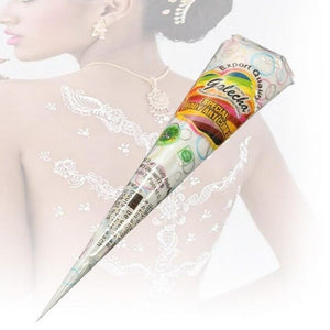 2019 1 Pcs Exquisite White Color Indian Henna Paste Cone Beauty Women Body Cream Paint Temporary Drawing for Tattoo Stencil