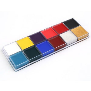12 Colors/set New Style Professional Flash Tattoo Face Body Paint Oil Painting Art 2017 Makeup Tools