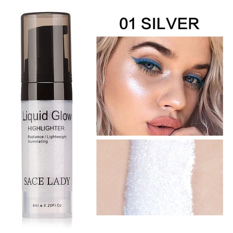 SACE LADY Face Highlighter Cream Liquid Illuminator Makeup Shimmer Glow Kit Make Up Facial Brighten Shine Brand Cosmetic