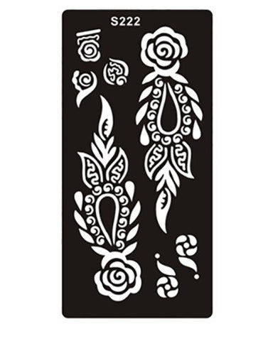 1pcs Body Paint Mehndi Indian Henna Tattoo Stencils,Temporary Glitter Airbrush Henna Tattoo Templates Stencil for Hand Painting