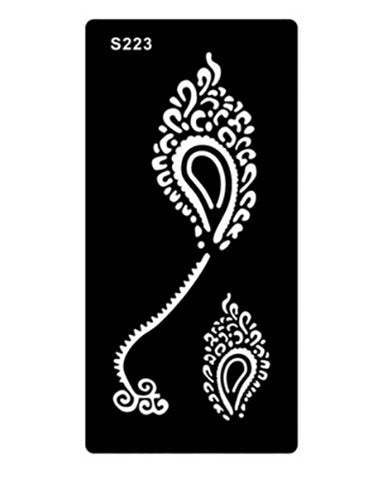 1pcs Body Paint Mehndi Indian Henna Tattoo Stencils,Temporary Glitter Airbrush Henna Tattoo Templates Stencil for Hand Painting