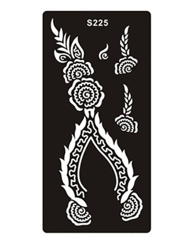 1pcs Body Paint Mehndi Indian Henna Tattoo Stencils,Temporary Glitter Airbrush Henna Tattoo Templates Stencil for Hand Painting