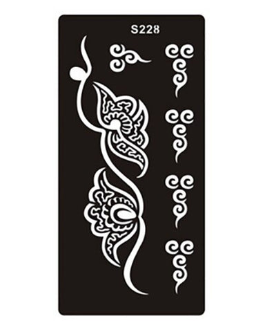 1pcs Body Paint Mehndi Indian Henna Tattoo Stencils,Temporary Glitter Airbrush Henna Tattoo Templates Stencil for Hand Painting
