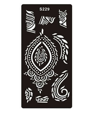 1pcs Body Paint Mehndi Indian Henna Tattoo Stencils,Temporary Glitter Airbrush Henna Tattoo Templates Stencil for Hand Painting