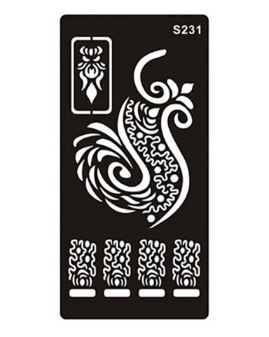 1pcs Body Paint Mehndi Indian Henna Tattoo Stencils,Temporary Glitter Airbrush Henna Tattoo Templates Stencil for Hand Painting