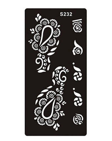 1pcs Body Paint Mehndi Indian Henna Tattoo Stencils,Temporary Glitter Airbrush Henna Tattoo Templates Stencil for Hand Painting